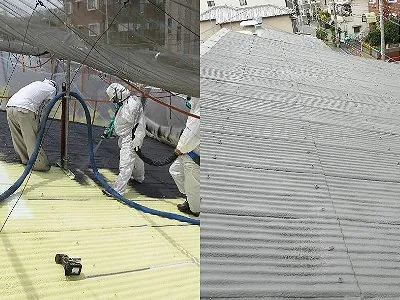 ポリウレア施工現場(株式会社 吉田技工 自社実績)